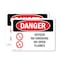 Signmission Oxygen No Smoking No Open Flames Danger Sign, Plastic, 10in W x 7in L, 2PK OS-2PACK-DS-P-710-L-1515 - alternate 1